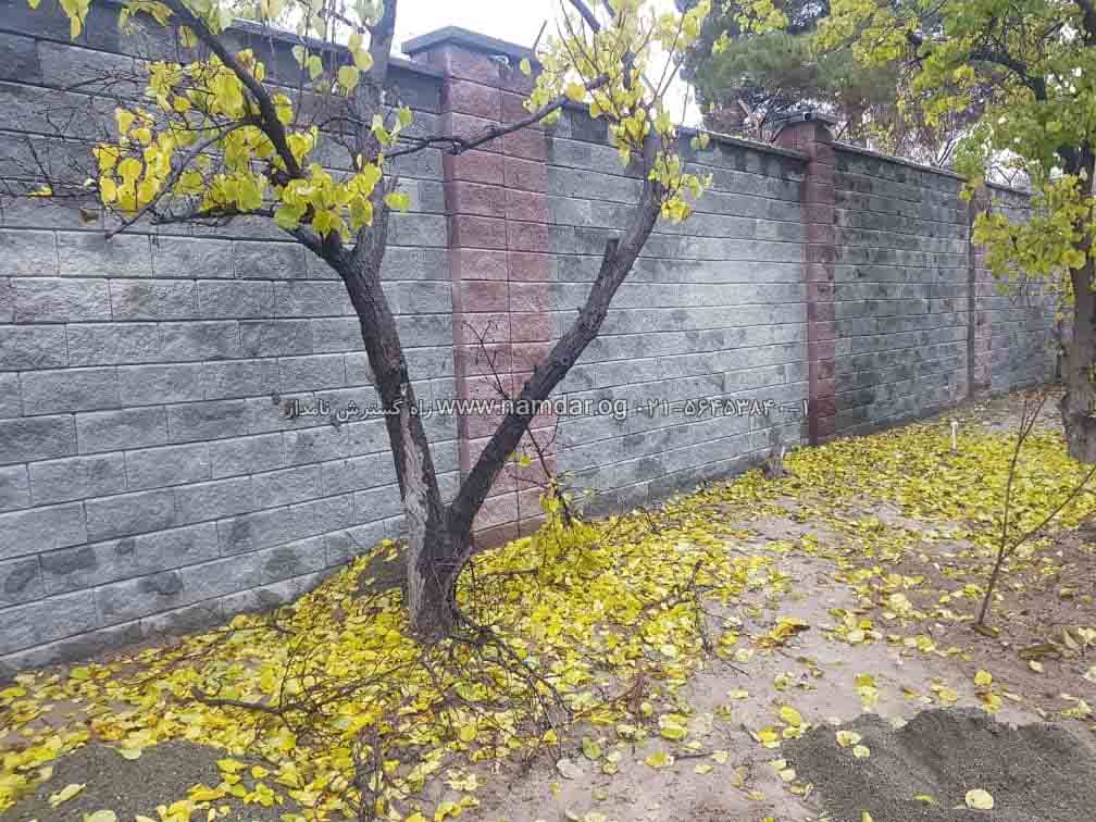 پروژه دیوار حصار دیوار نمادار با بلوک نمادار راه گسترش نامدار شهریار